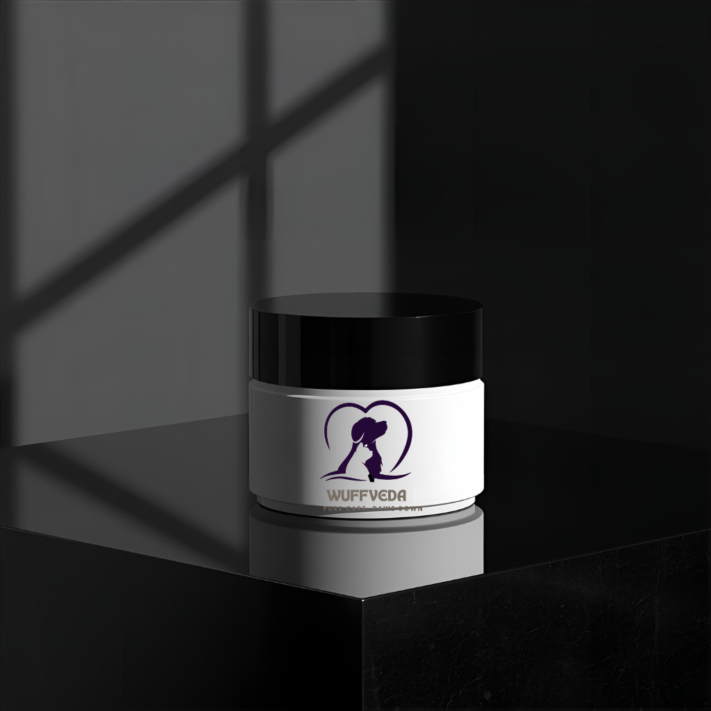 WUFFVEDA Paw Balm jar with Ayurvedic paw protection for dogs and cats
